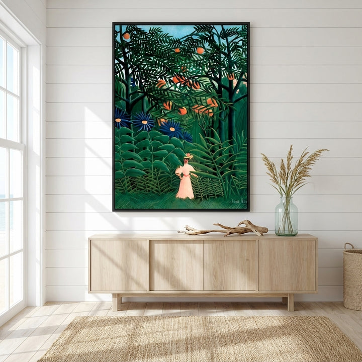 Henri Rousseau Woman Walking in Forest