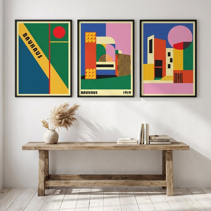 Bauhaus Trio School of Arts Abstract Wall Art