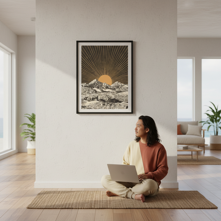 Golden Hour Mountainscape by Florent Bodart