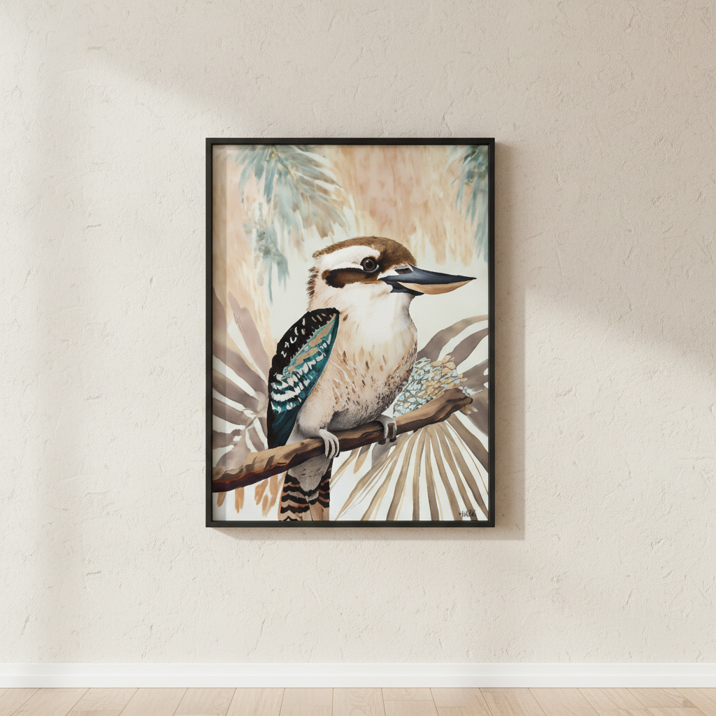 Kookaburra Palm by Inkheart Designs