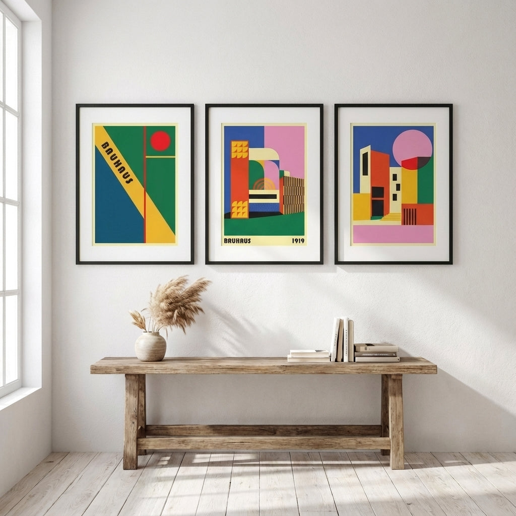 Bauhaus Trio School of Arts Abstract Wall Art