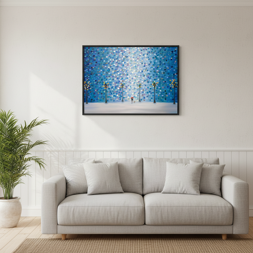 Whispers in the Rain Beneath the Glow by Ekaterina Ermilkina