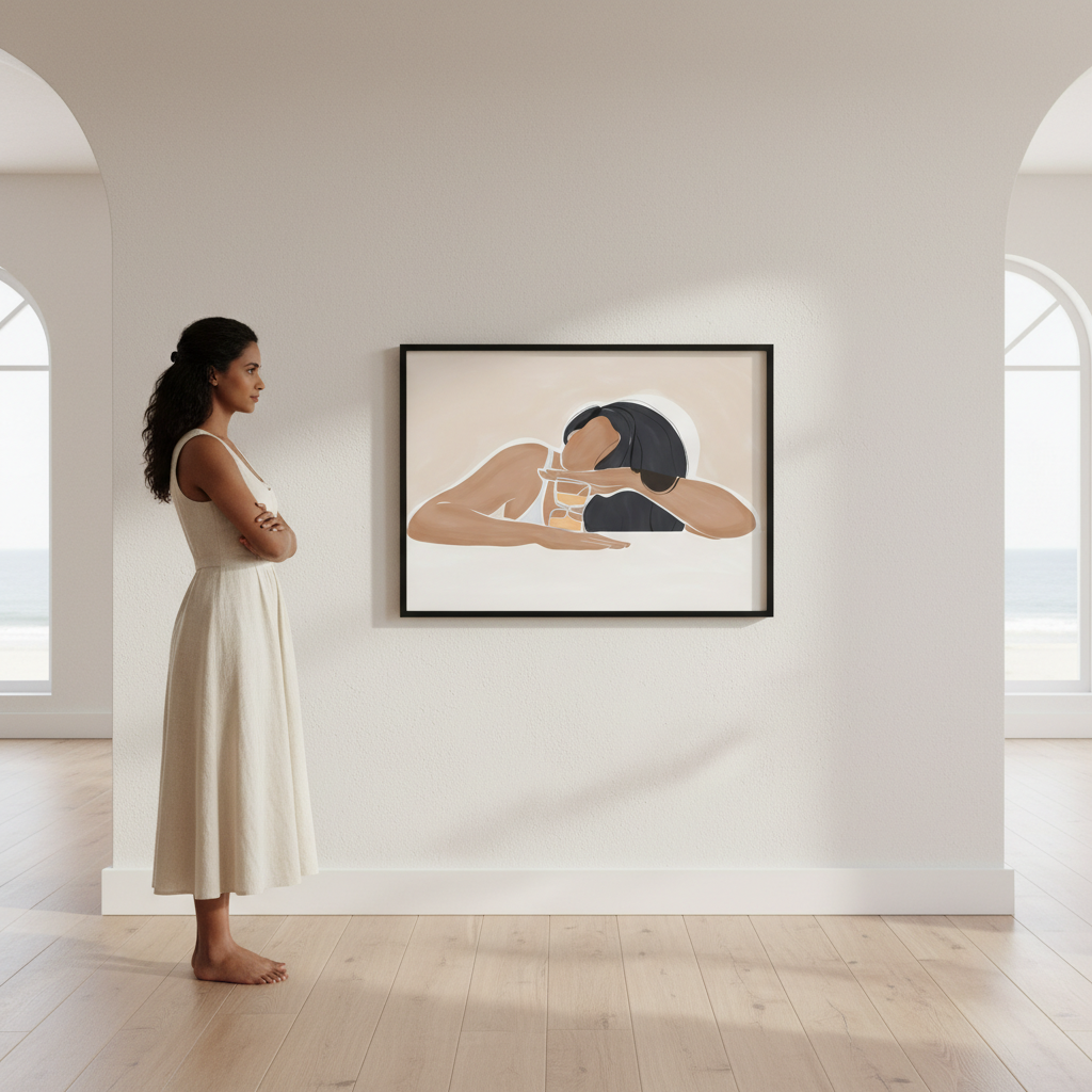 Woman with a Magic Hourglass by Ivy Green Illustrations