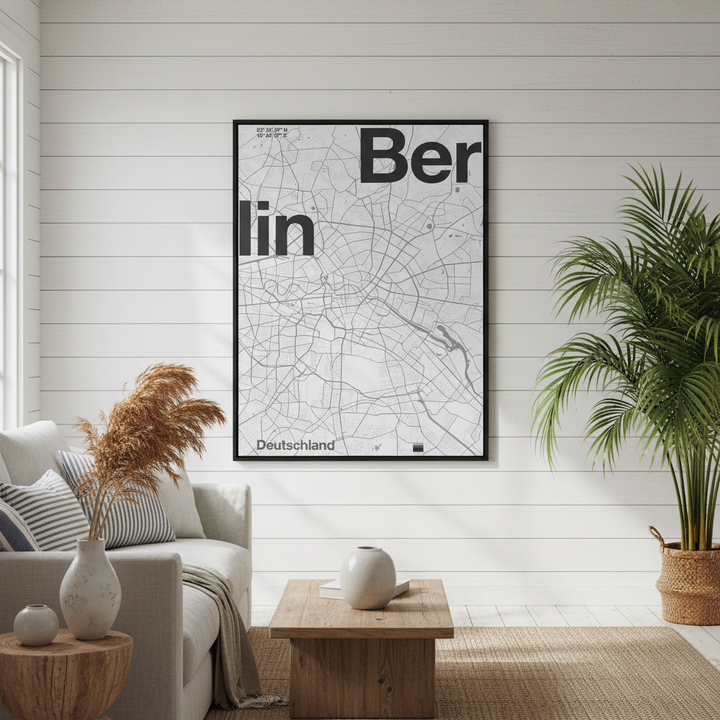 Berlin Minimalist Map by Florent Bodart