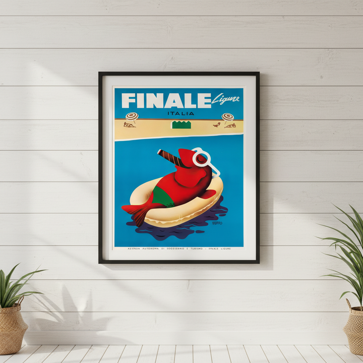 Finale Ligure Italy Vintage Advertisement Poster