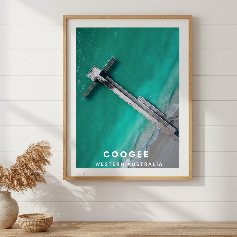 Coogee Jetty Travel Poster, Western Australia by L10