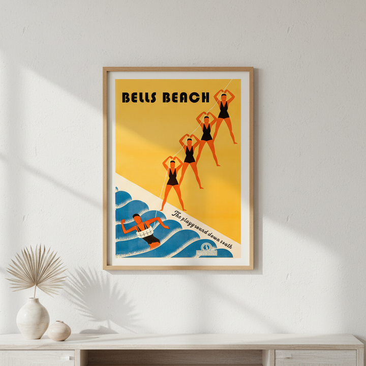 Custom Vintage Beach Club Retro Personalised Wall Art