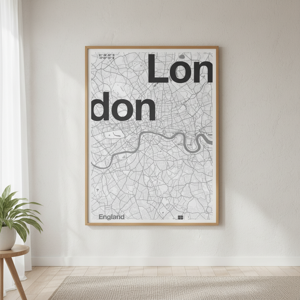 London Minimalist Map by Florent Bodart