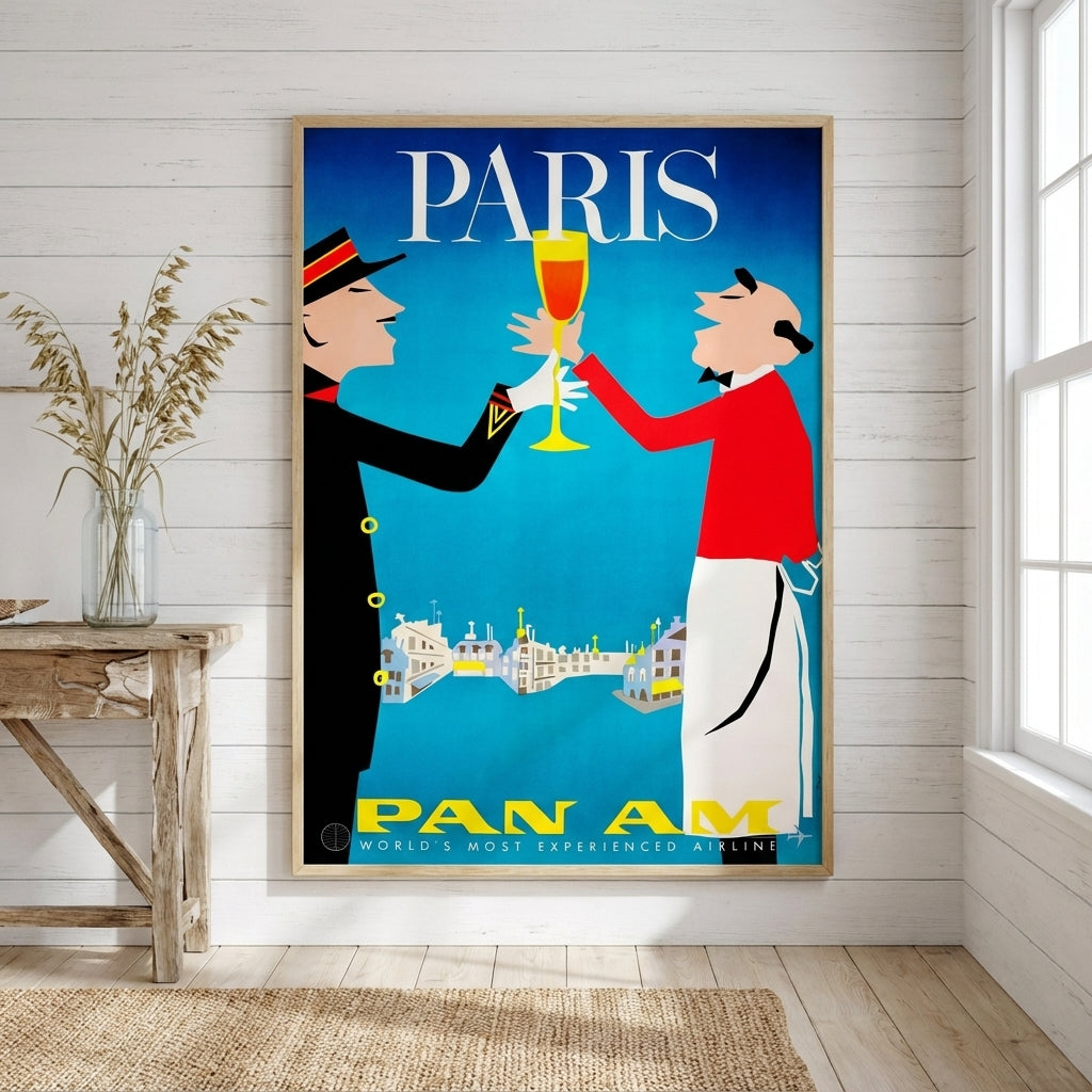 Vintage Paris Pan Am Wall Art Print