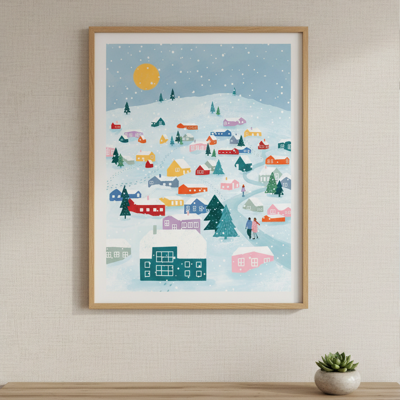 Winter Town by Bea Muller