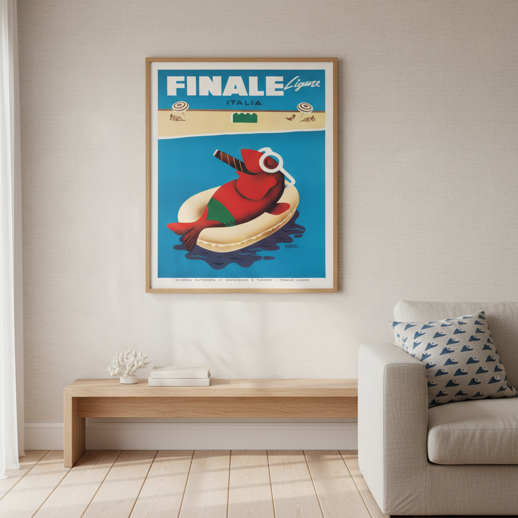 Finale Ligure Italy Vintage Advertisement Poster