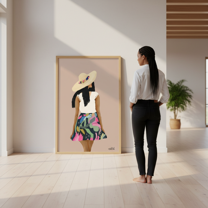 Girl in a Skirt by Inkheart Designs