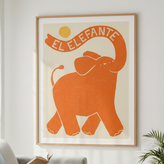 El Elefante Orange by Manne Jalilian