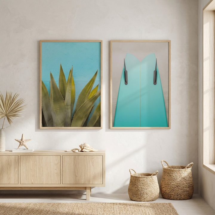 Teal Agave Surfboard Photograph Prints by Casey McCallister