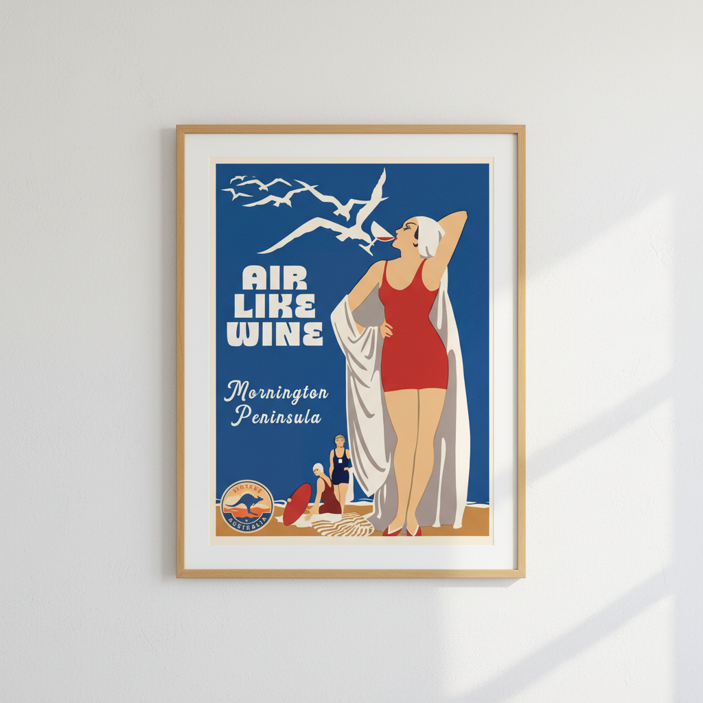 Custom Air Like Wine Retro Beach Personalised Print