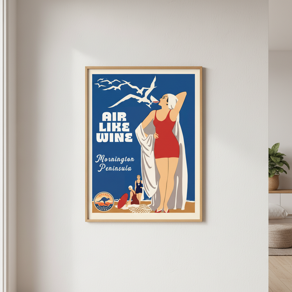 Custom Air Like Wine Retro Beach Personalised Print