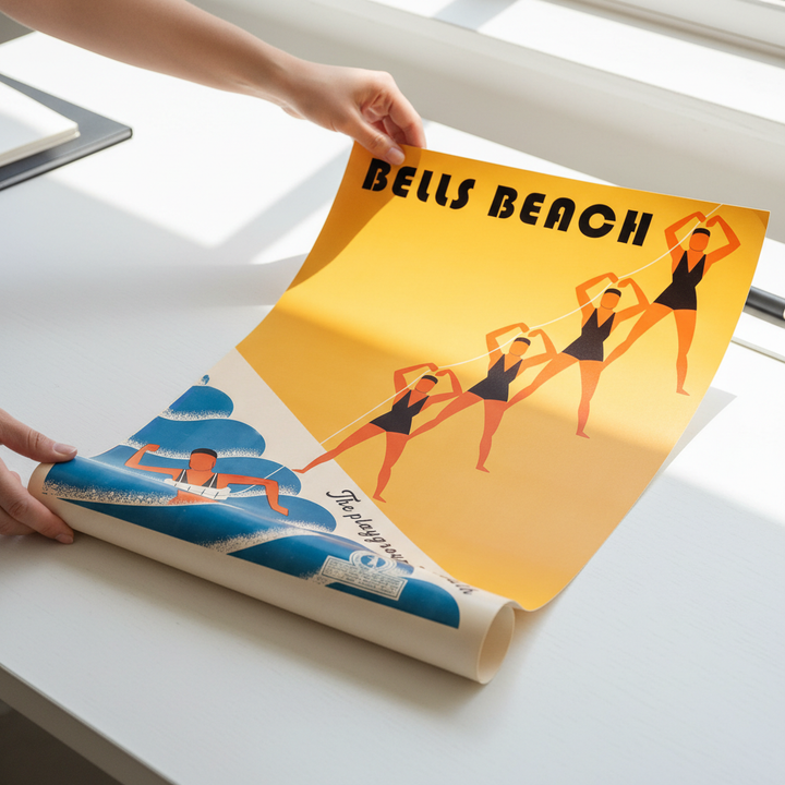 Custom Vintage Beach Club Retro Personalised Wall Art