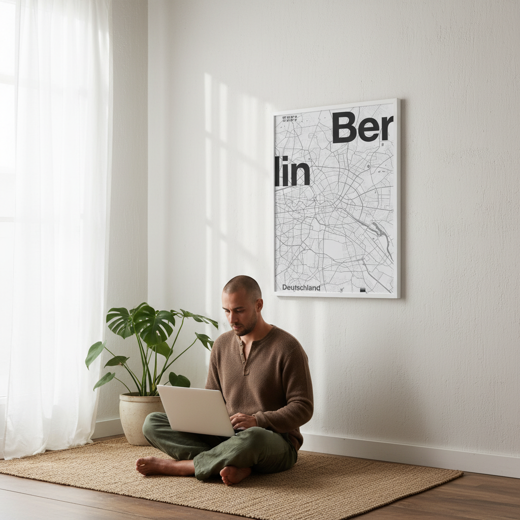 Berlin Minimalist Map by Florent Bodart