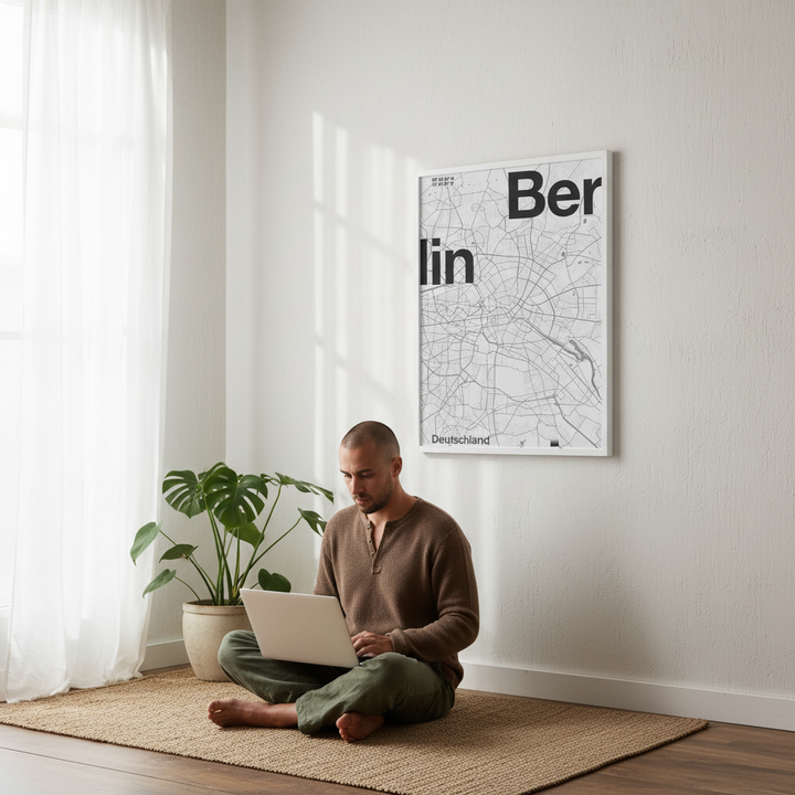Berlin Minimalist Map by Florent Bodart