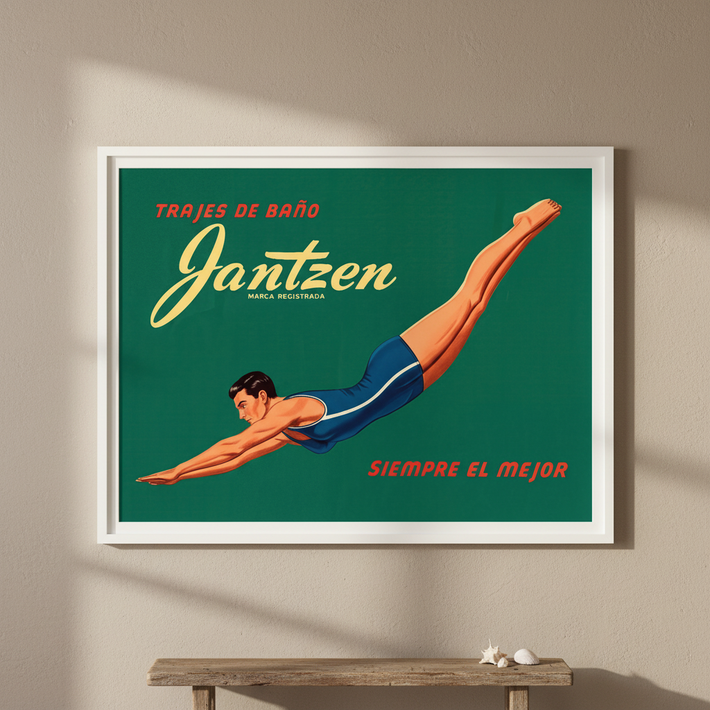 Janzten Vintage Swimwear Ad Poster