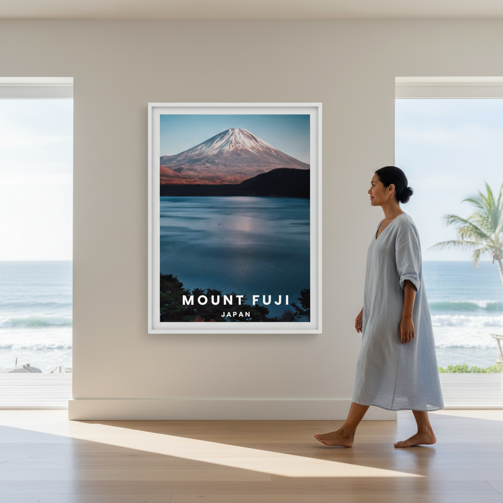 Mt Fuji Travel Poster, Japan by L10