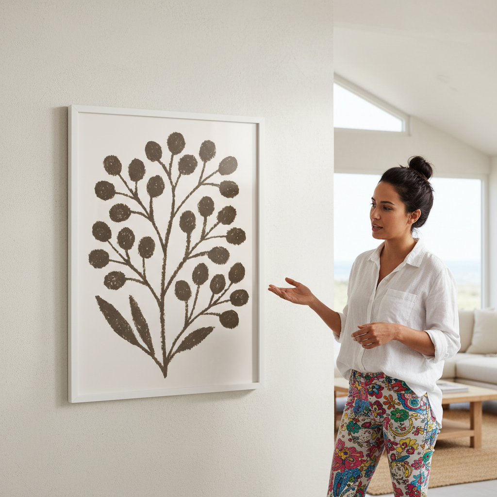 Brown Branch with Berries by Silvia Visscher