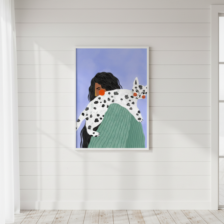 Woman with Cat by Bea Muller