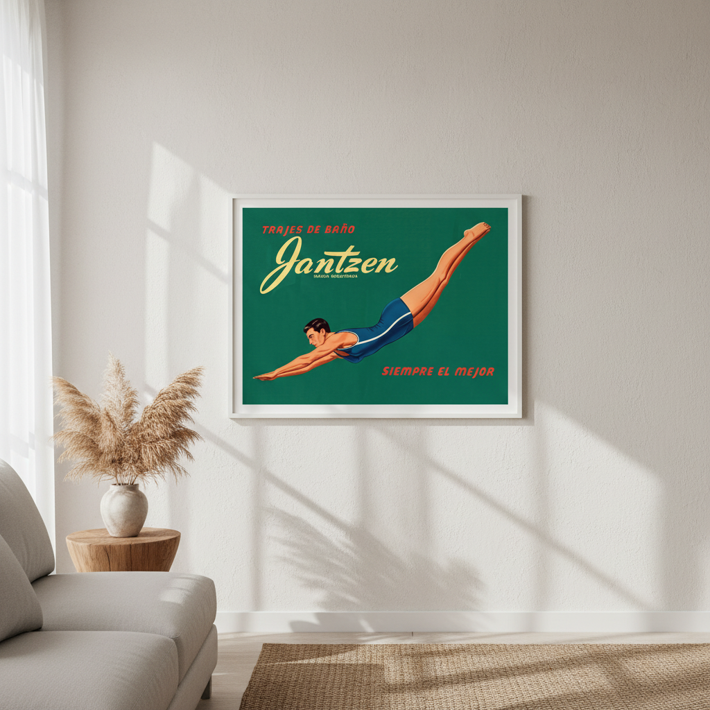 Janzten Vintage Swimwear Ad Poster