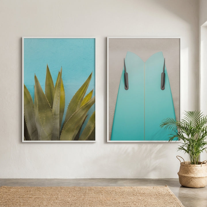 Teal Agave Surfboard Photograph Prints by Casey McCallister