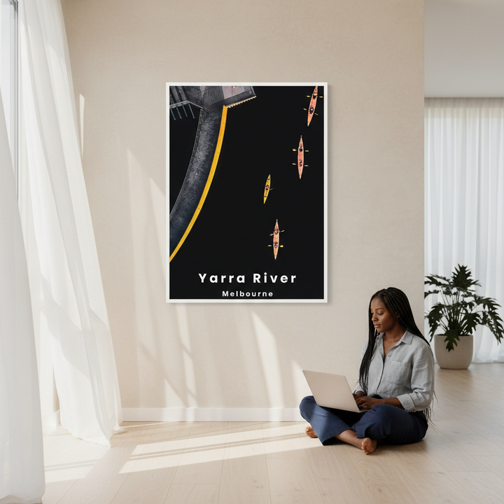 Yarra Sharks Travel Poster, Melbourne by L10