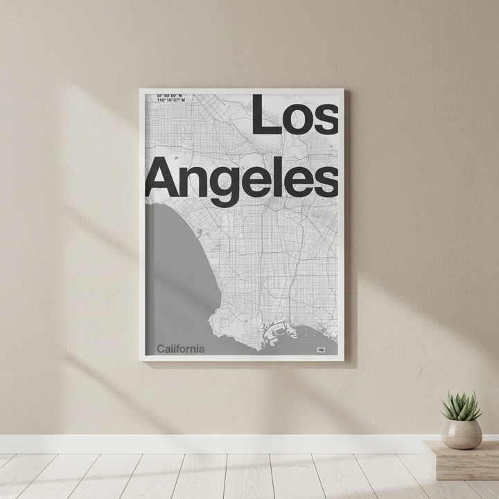 LA Minimal Map by Florent Bodart