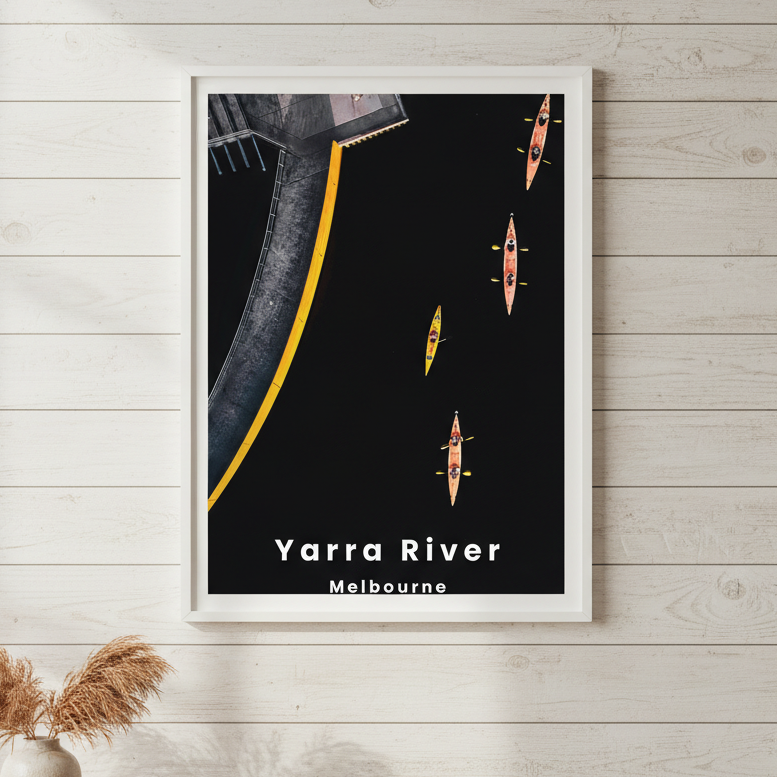 Yarra Sharks Travel Poster, Melbourne by L10