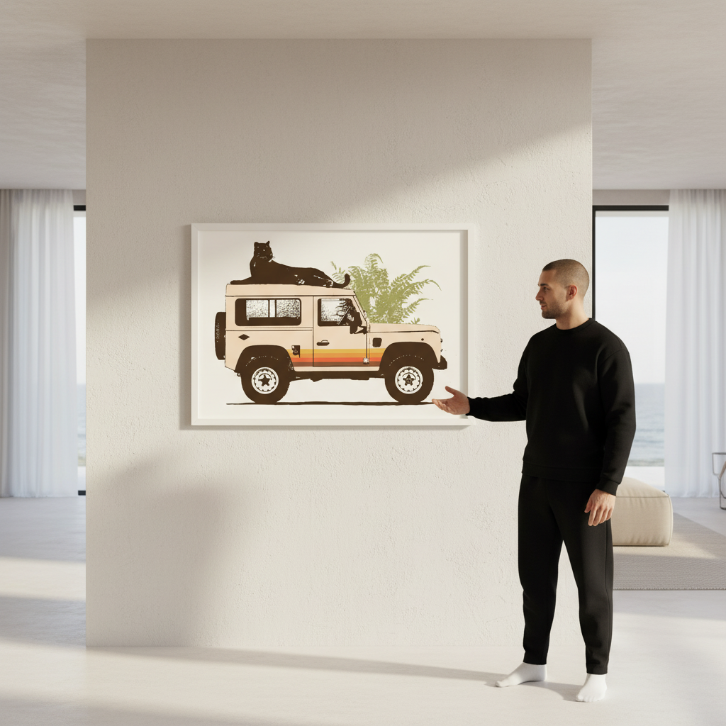 Black Panther on Car by Florent Bodart