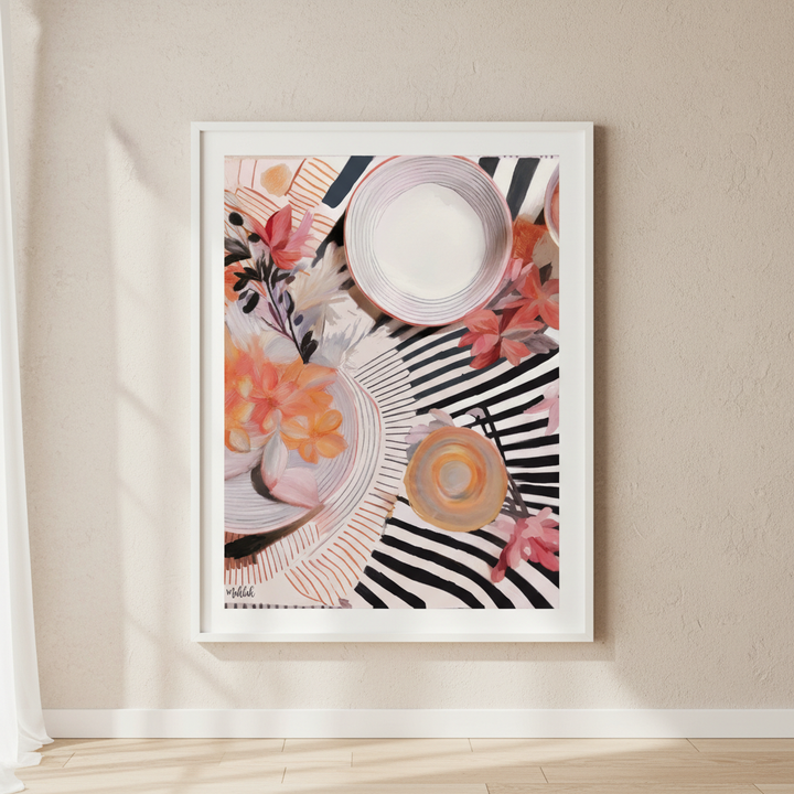 Stripe Breakfast by Inkheart Designs