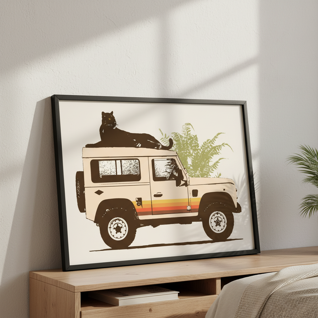 Black Panther on Car by Florent Bodart