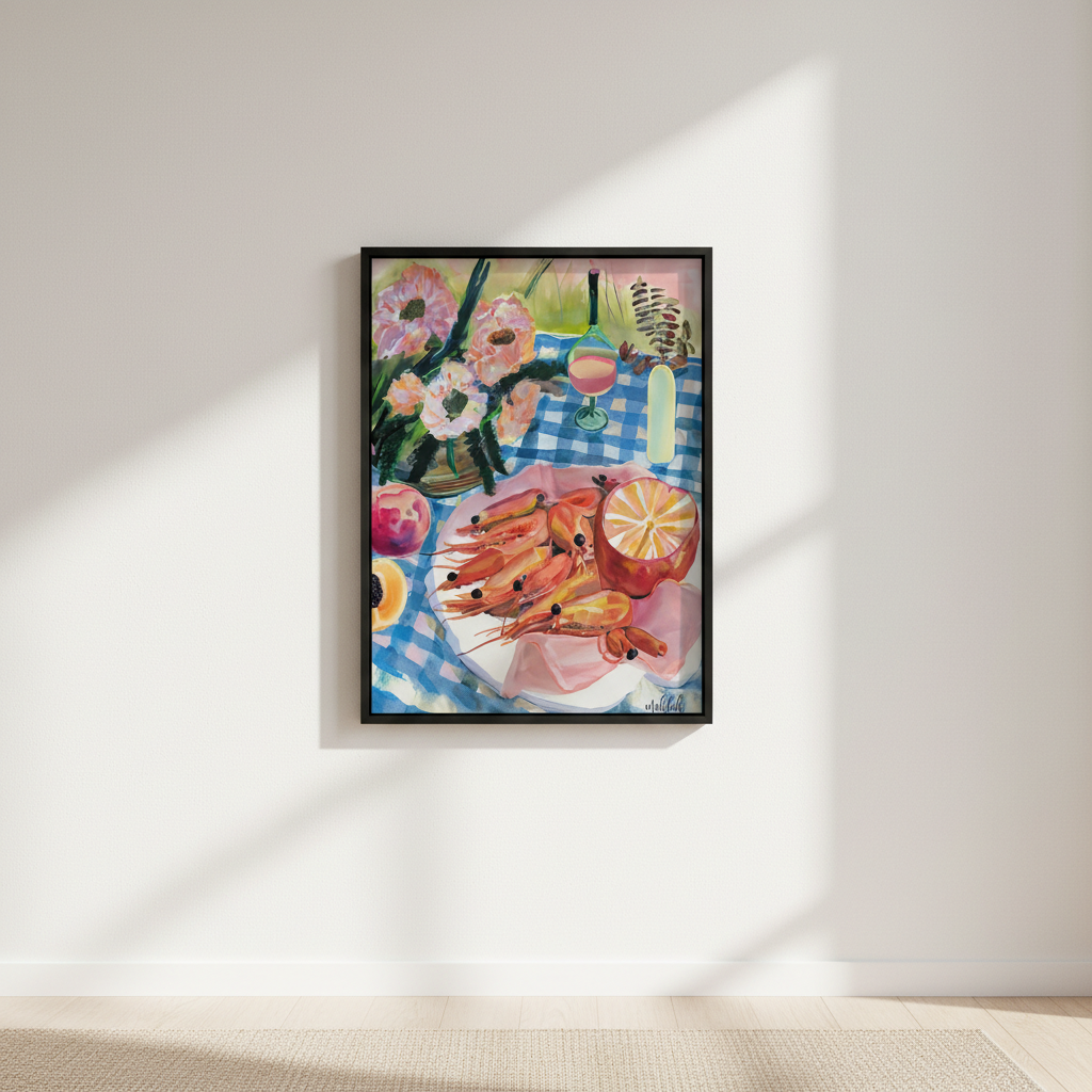 Prawn Lunch by Inkheart Designs