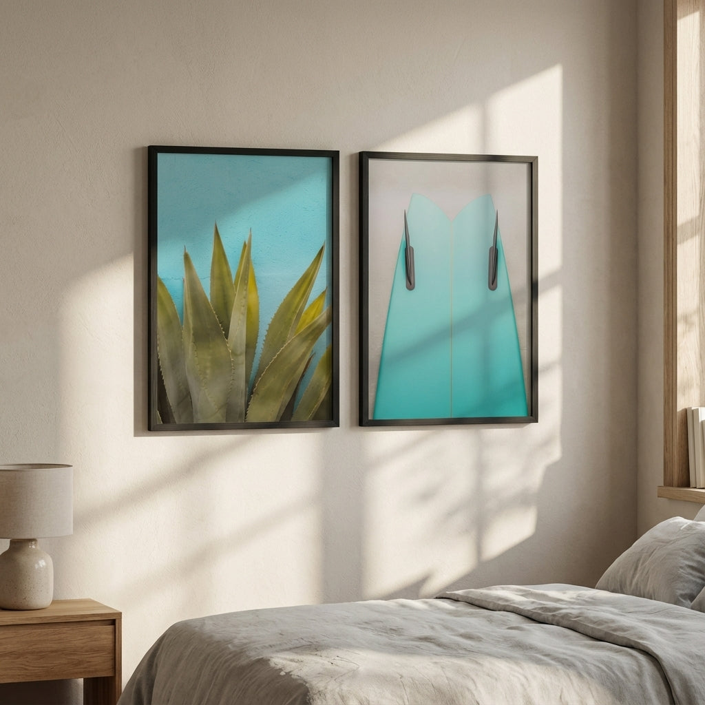 Teal Agave Surfboard Photograph Prints by Casey McCallister