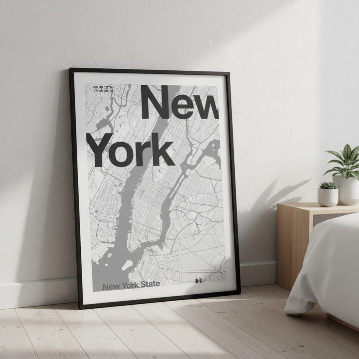 New York Minimal Map by Florent Bodart