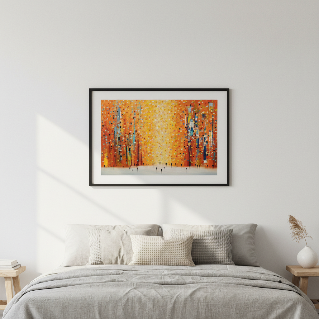 Orange Sunset Stroll by Ekaterina Ermilkina