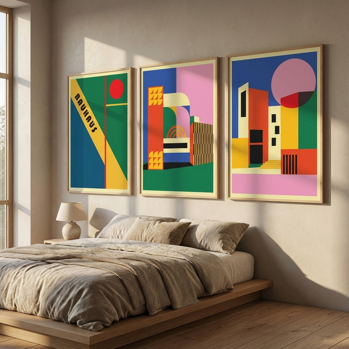 Bauhaus Trio School of Arts Abstract Wall Art