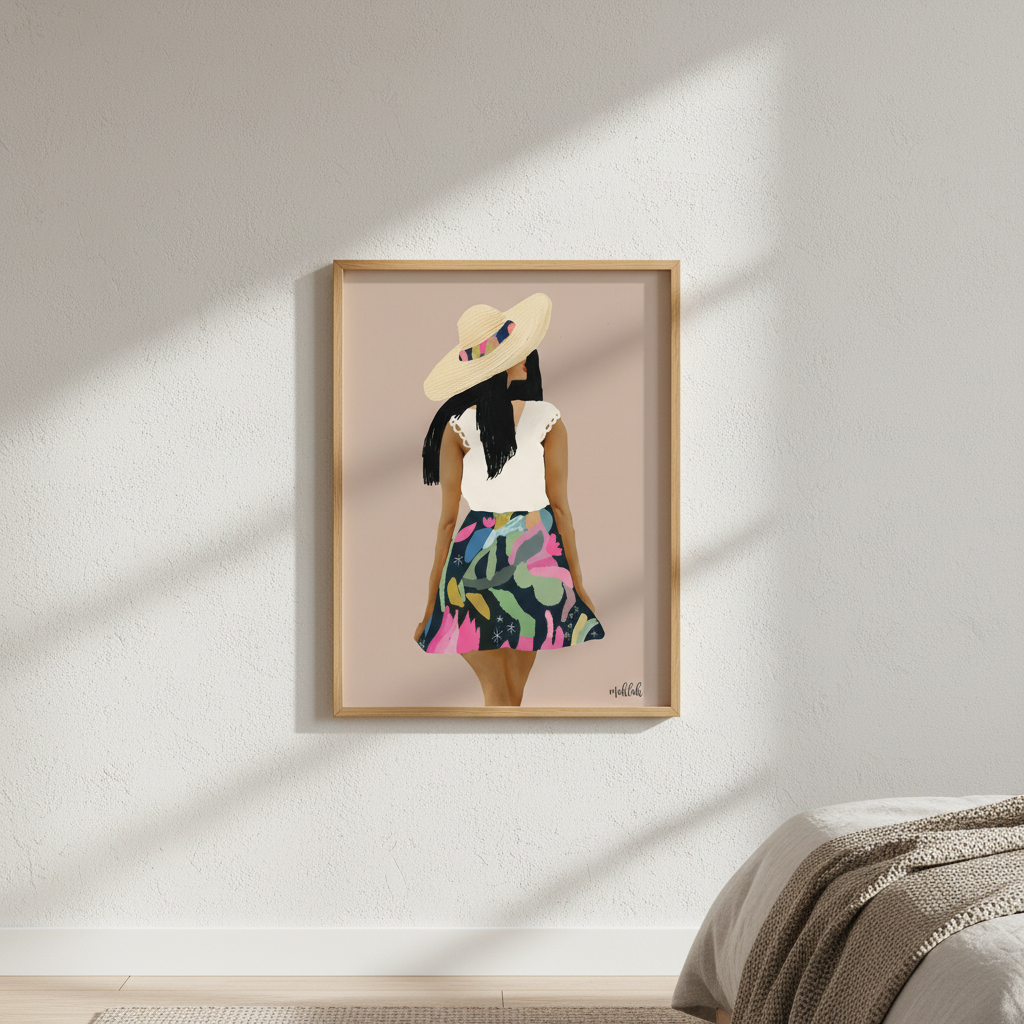 Girl in a Skirt by Inkheart Designs