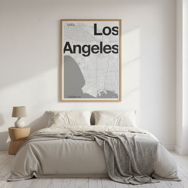 LA Minimal Map by Florent Bodart