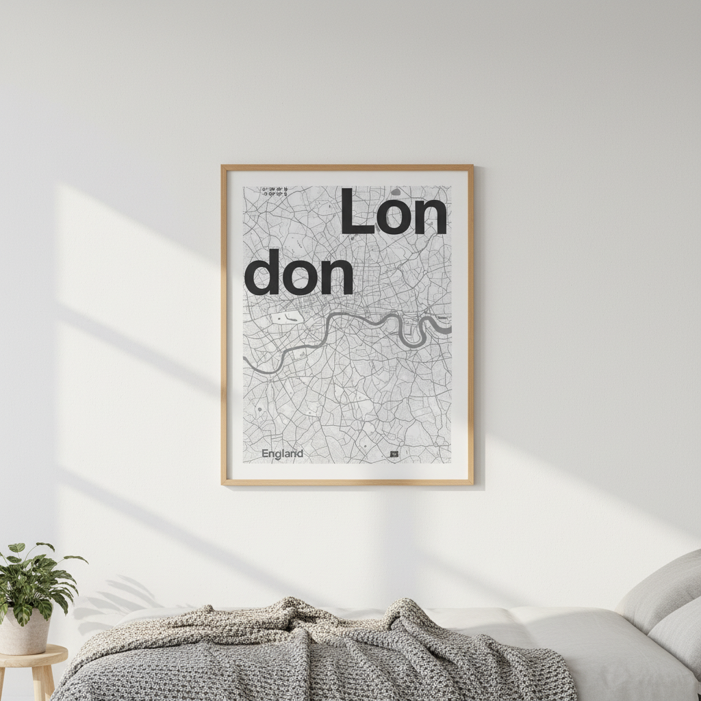 London Minimalist Map by Florent Bodart