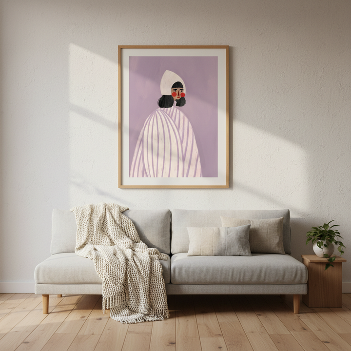 Woman with White Hat by Bea Muller