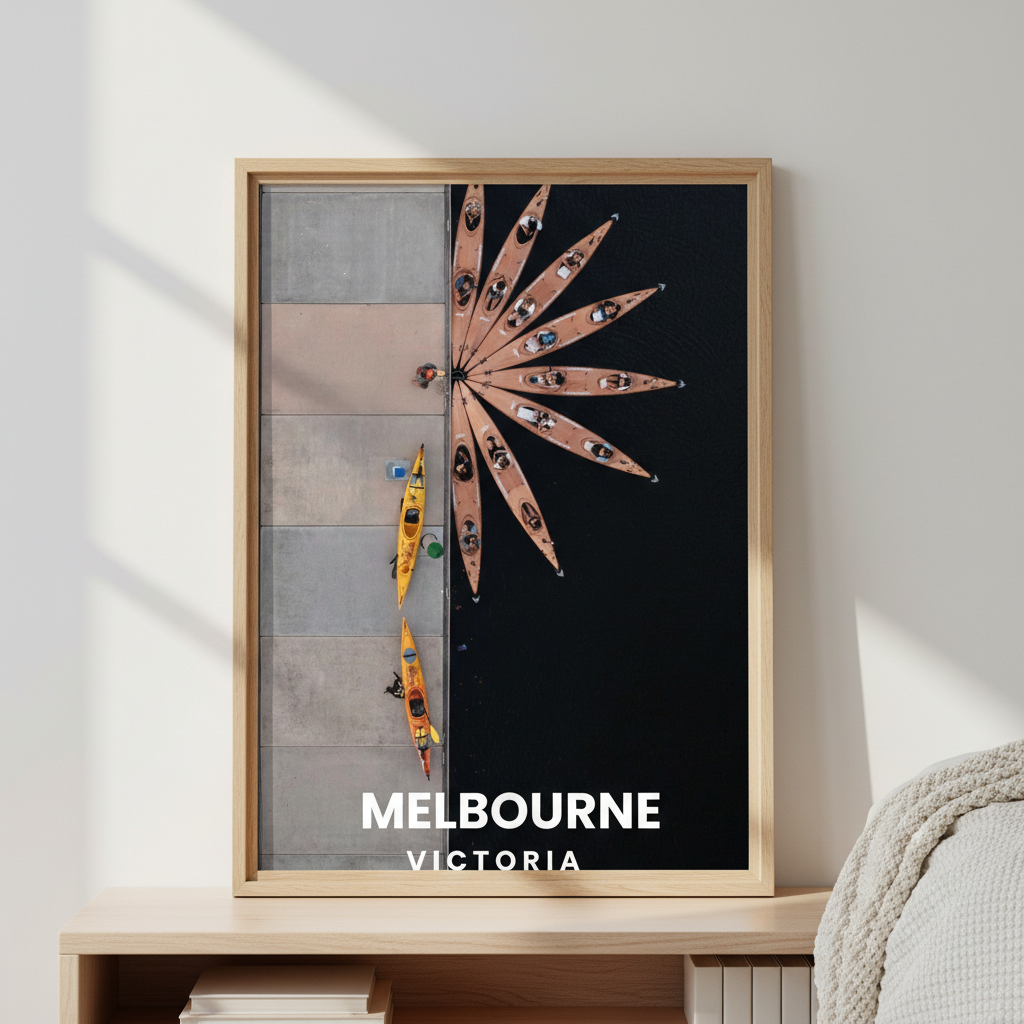 Kayak Flower Travel Poster Melbourne by L10