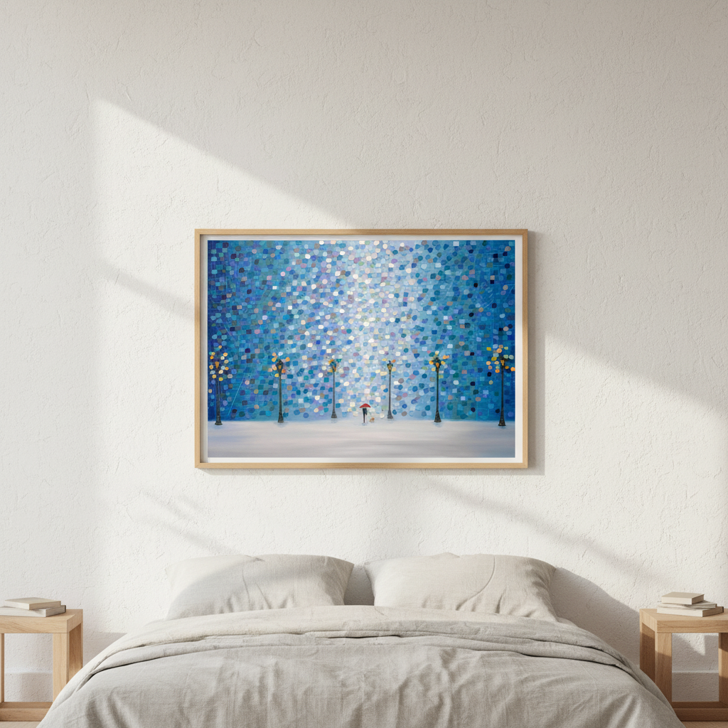 Whispers in the Rain Beneath the Glow by Ekaterina Ermilkina