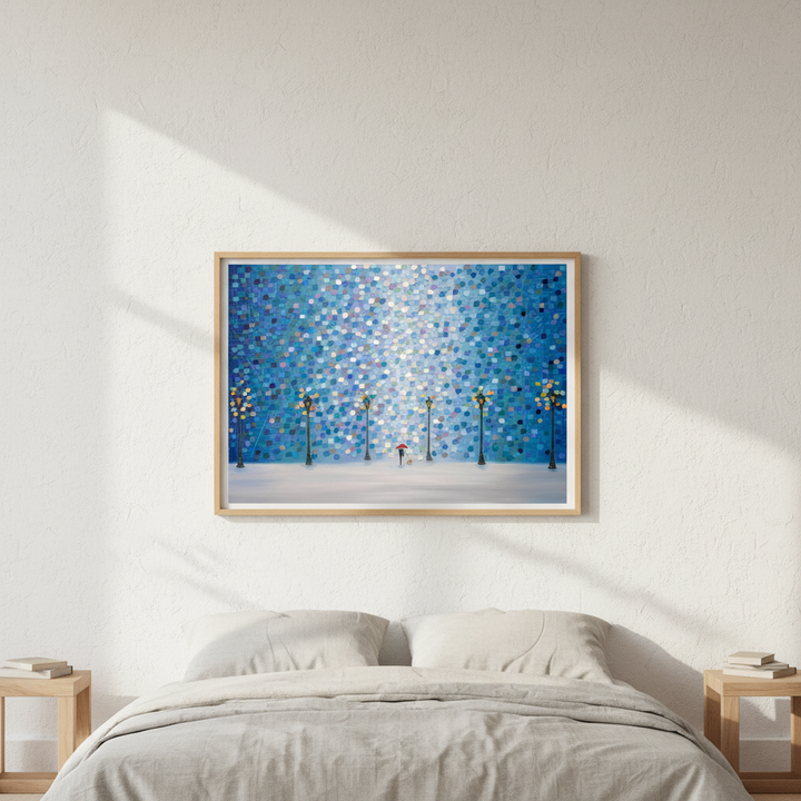 Whispers in the Rain Beneath the Glow by Ekaterina Ermilkina