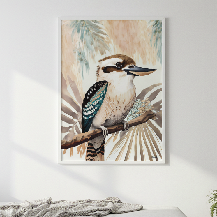 Kookaburra Palm by Inkheart Designs