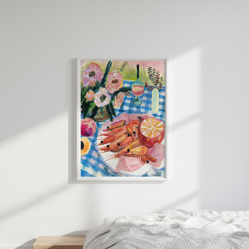 Prawn Lunch by Inkheart Designs