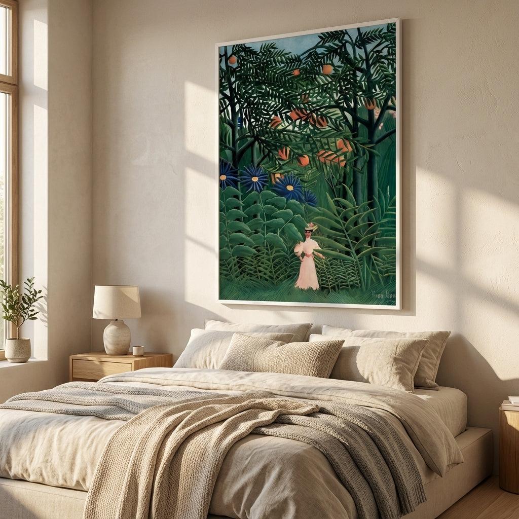 Henri Rousseau Woman Walking in Forest